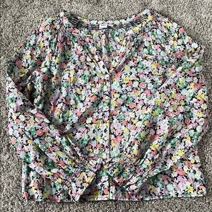 GAP Multicolor Floral Long Sleeve Women's Blouse